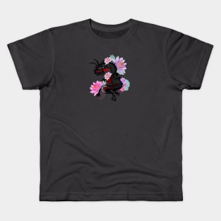 Dragon with lotus flower Kids T-Shirt